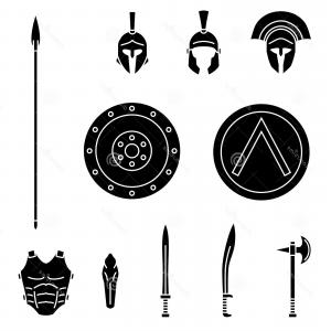 Photostock Vector Spartans Emblem With Helmet Crossed Swords 300x300 Photostock Vector Spartans Emblem With Helmet Crossed Swords
