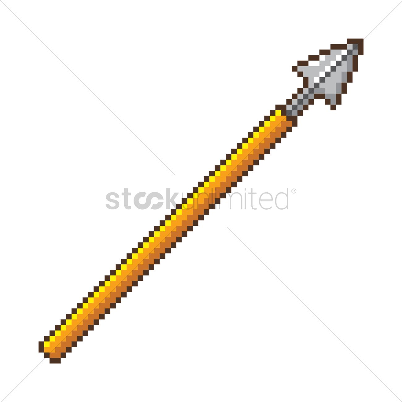 Pixel Art Spear Vector Image 1300x1300 Pixel Art Spear Vector Image