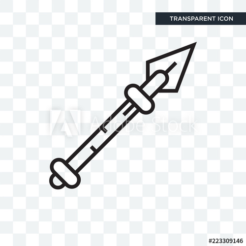 Spear Vector Icon Isolated On Transparent Background, Spear Logo 500x500 Spear Vector Icon Isolated On Transparent Background, Spear Logo