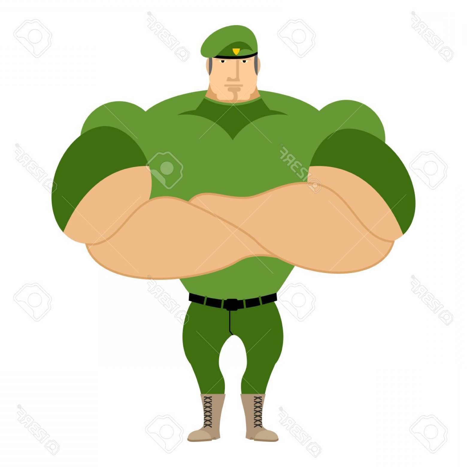 1560x1560 Photostock Vector Marine In Green Beret Special Forces Of Strong