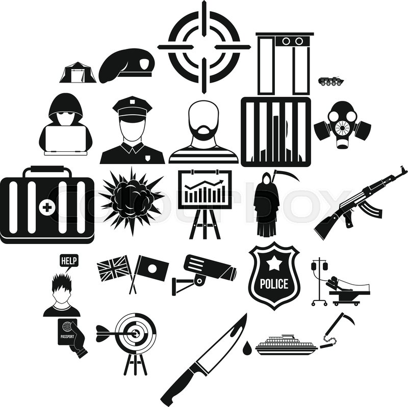800x799 Special Forces Icons Set Simple Set Stock Vector Colourbox