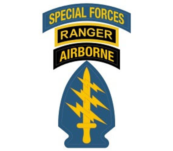 570x498 Us Army Special Forces Patch With Sf And Ranger Tabs Vector