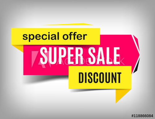 500x385 Sale Pink Banner Super Sale Poster Design Discount Poster