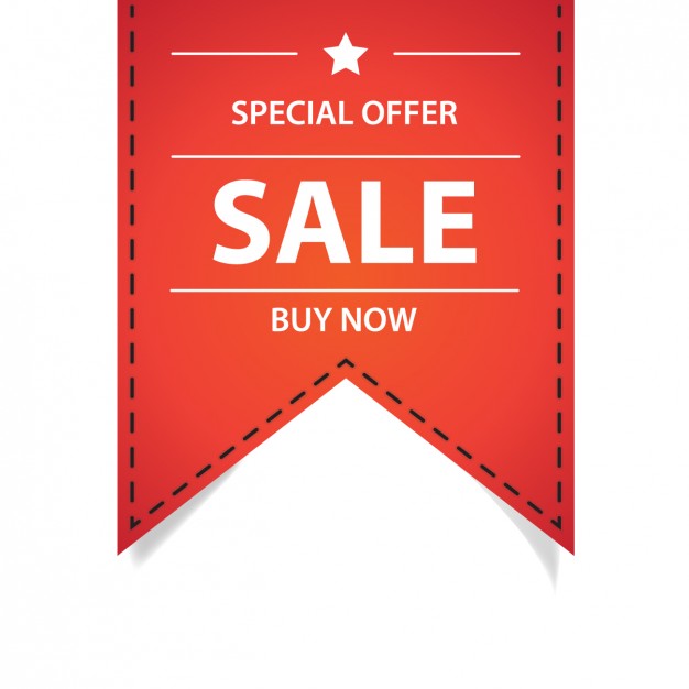 626x626 Special Offer Red Ribbon Vector Free Download