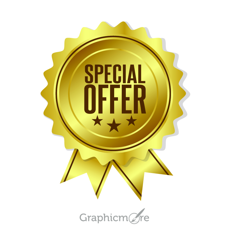 800x800 Gold Special Offer Badge Design Free Vector Download
