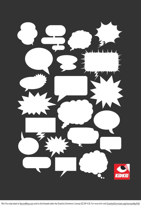 580x849 Free Speech Balloon Vector Pack Files, Vectors Graphics