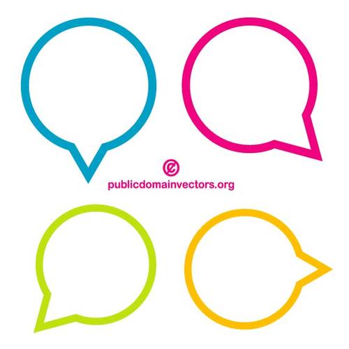 500x500 Free Vector Speech Bubbles