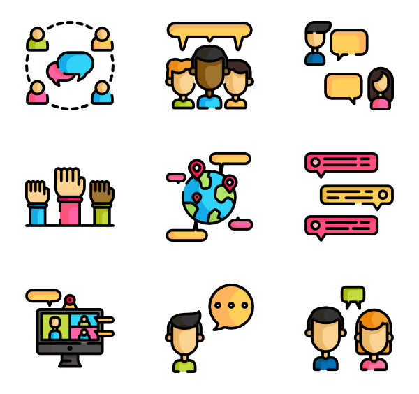 600x564 Speech Bubble Icons