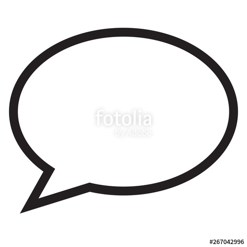 500x500 Speech Bubble Icon On White Background Flat Style Speech Bubble