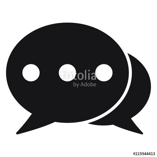 500x500 Chat Icon, Sms Icon, Comments Icon, Speech Bubbles Icon Vector