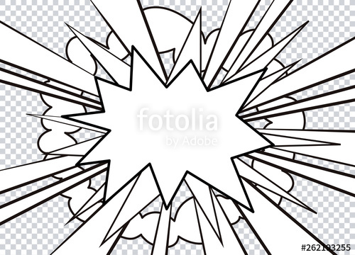 500x360 Empty, Blank Comic Pop Art Speech Bubble Illustration, Vector