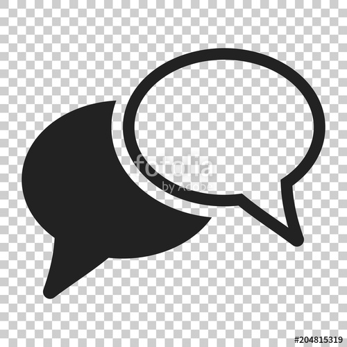 500x500 Speech Bubble Flat Vector Icon Discussion Dialog Logo