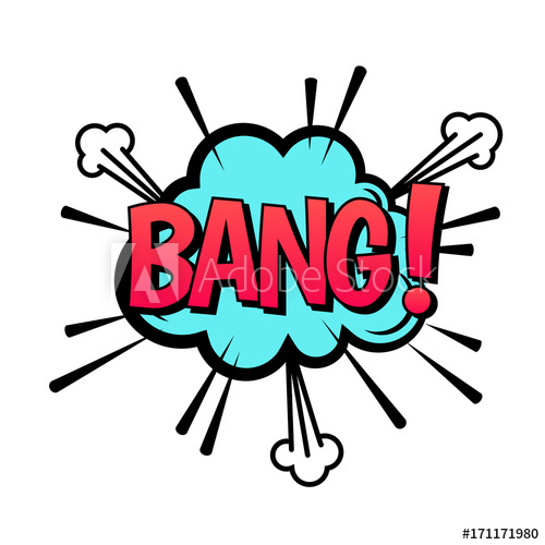 500x500 Bang Speech Bubble Vector Cartoon Comic Explosion With Text Bang