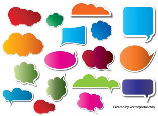 518x379 Free Speech Bubbles Vector