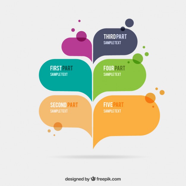 626x626 Infographic With Speech Bubbles Vector Free Download