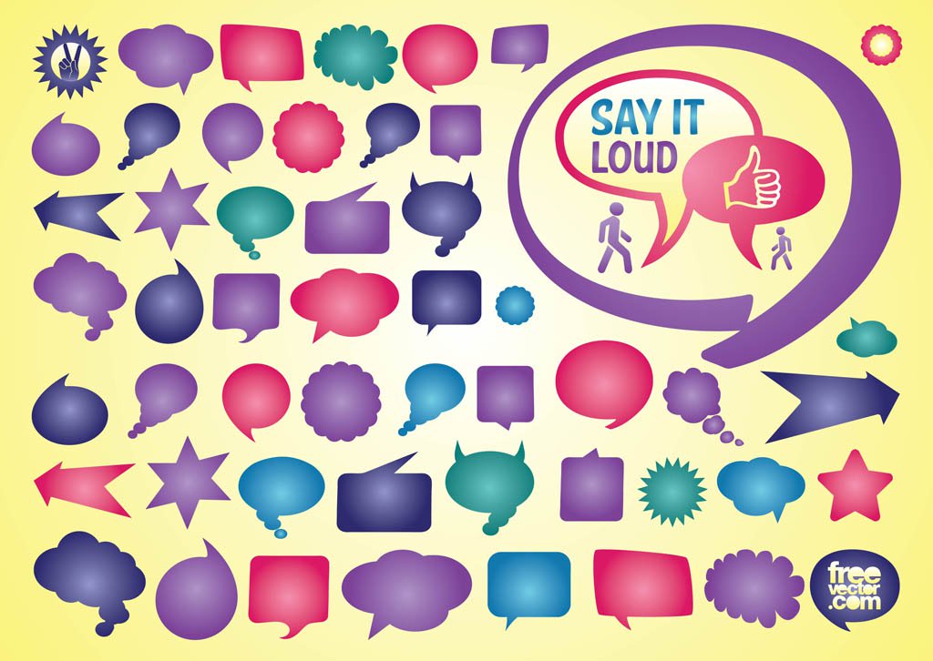1024x726 Speech Bubble Vectors Vector Art Graphics