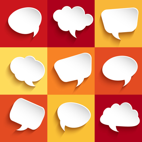 500x500 White Paper Speech Bubbles Vector Free Vector In Encapsulated