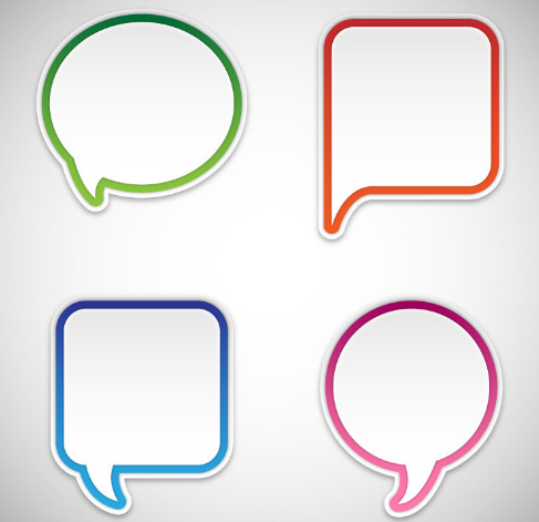 487x471 Free Blank Speech Bubbles Vector Graphics Templates