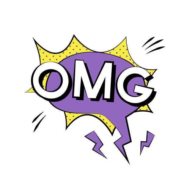 626x626 Omg Speech Bubble Vector