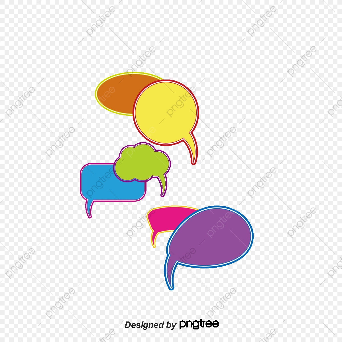 1200x1200 Colorful Speech Bubble, Vector Material, Speech Bubble Png