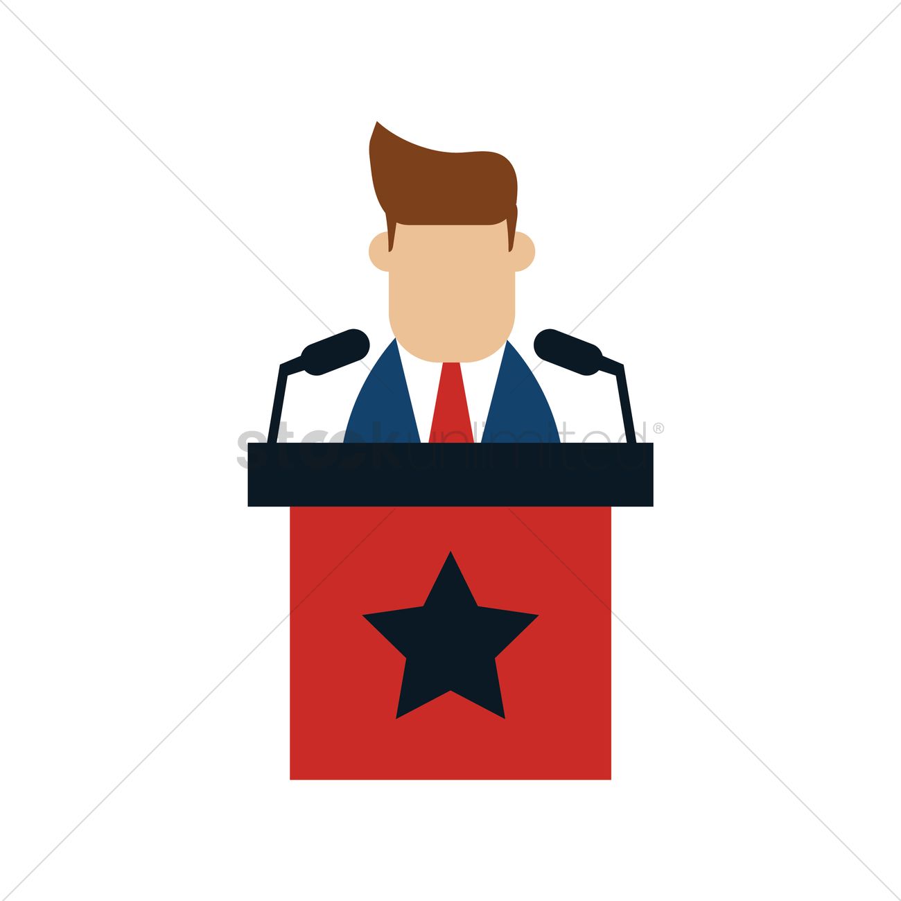 1300x1300 Man Giving Speech Vector Image