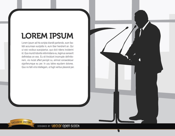 600x466 Businessman Speech Silhouette Free Vector Free Vectors Ui Download