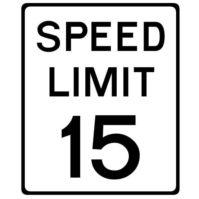 660x660 Speed Limit Miles Vector Sign
