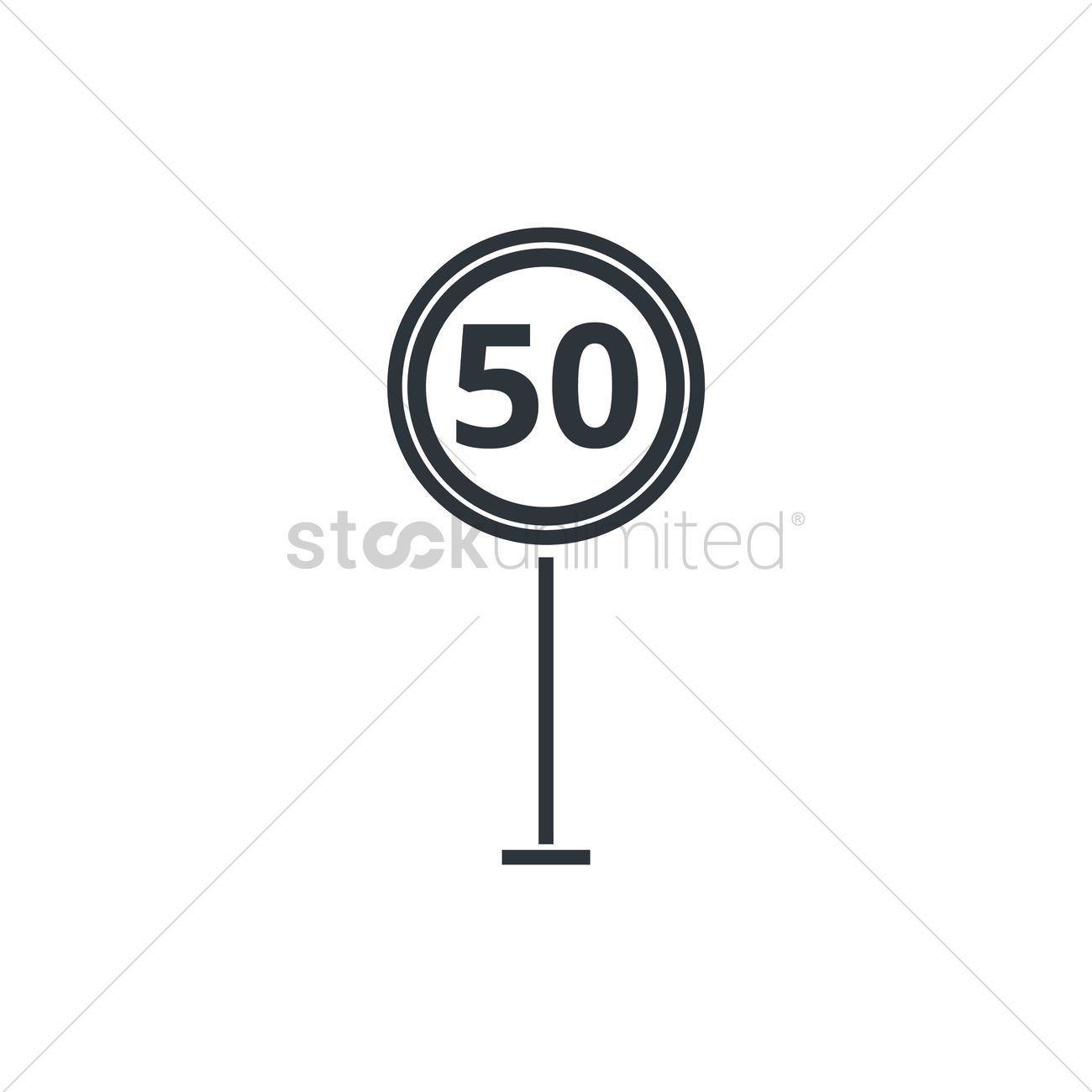 1300x1300 Speed Limit Sign Vector Image
