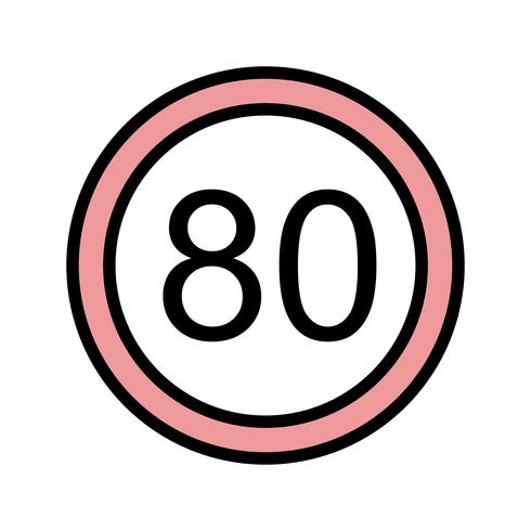490x490 Vector Speed Limit Icon