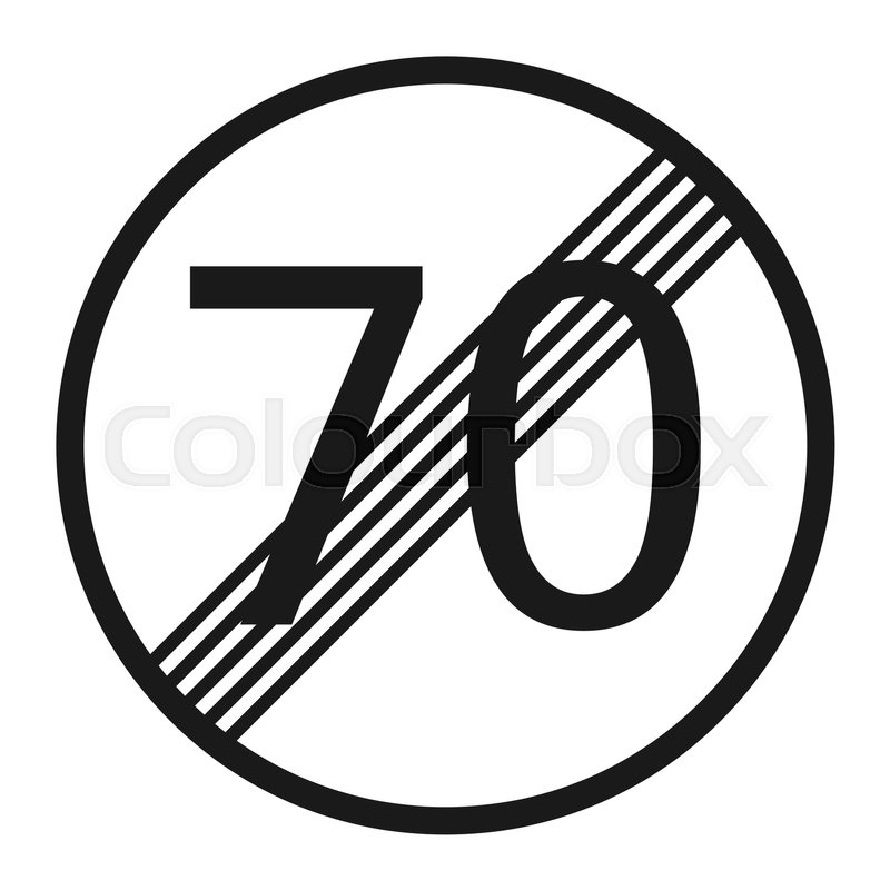 800x800 End Maximum Speed Limit Sign Line Stock Vector Colourbox