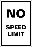 138x200 No Speed Limit Logo Vector