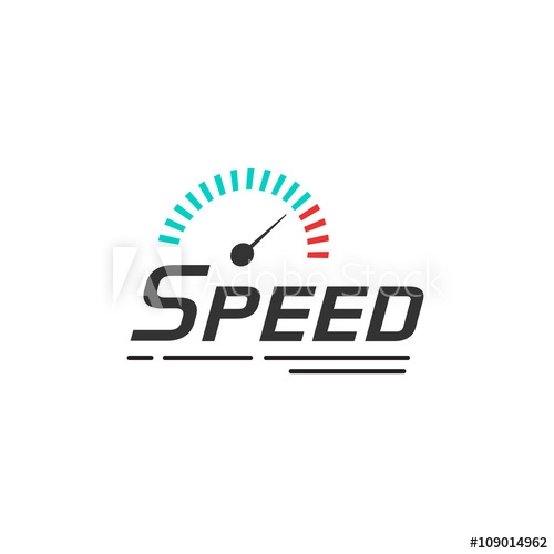 500x500 Speed Logo Vector Template Isolated On White Background
