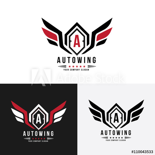 500x500 Automotive Logo,car Logo,car Maintenance Logo,wing Logo,speed Logo