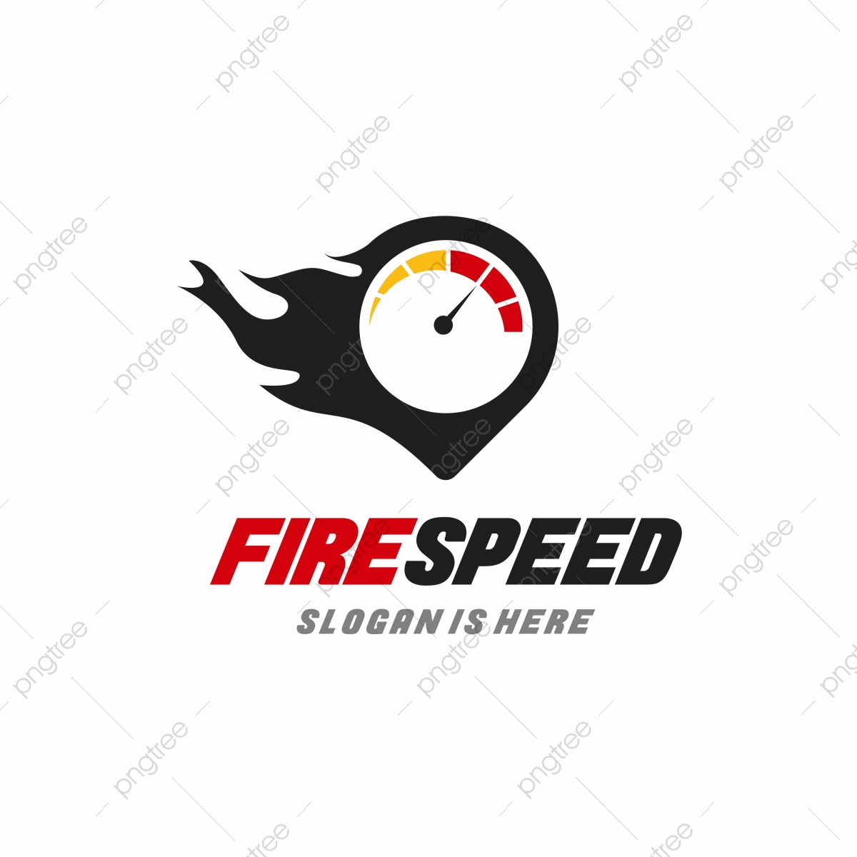 1200x1200 Fire Speed Logo With Pin And Speed Meter Vector Design, Speed
