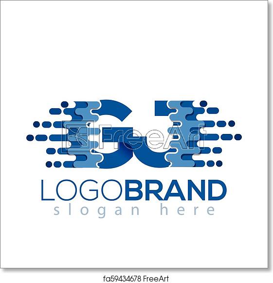 561x581 Free Art Print Of G J Letter Pixel Icon Vector Logo Element