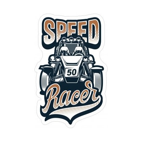 458x458 Speed Racer Sticker Free Vector