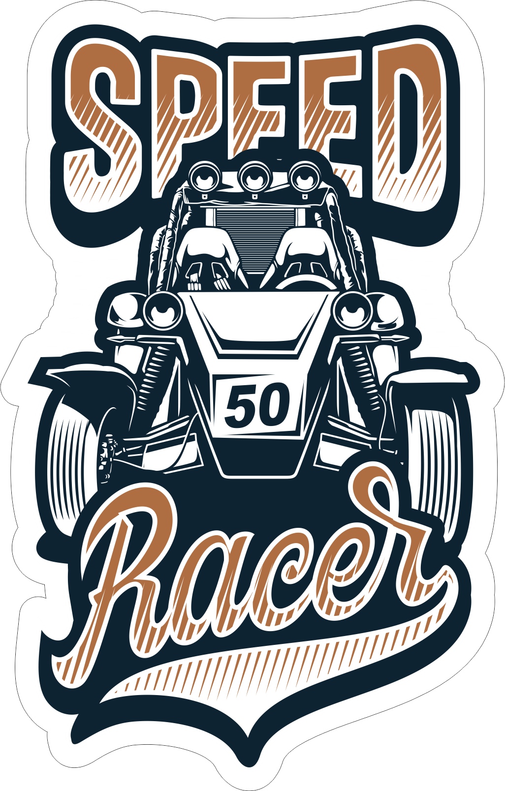 1026x1608 Speed Racer Sticker Graphic Design Vector