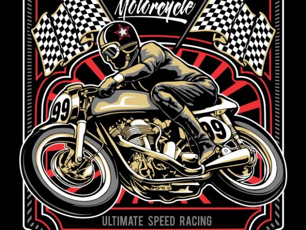 600x450 Speed Racer T Shirt Template Vector