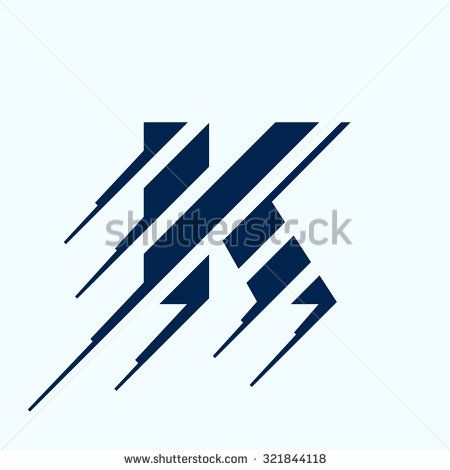450x470 K Letter Logo Design Template Fast Speed Vector Unusual Letter