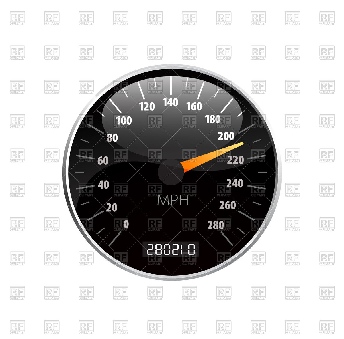 1200x1185 Speedometer Vector Image Of Objects