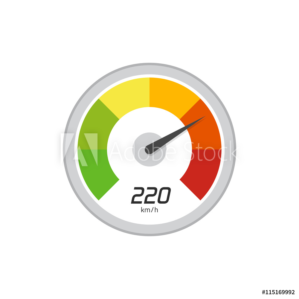 1000x1000 Photo Art Print Speedometer Vector Icon Isolated On White