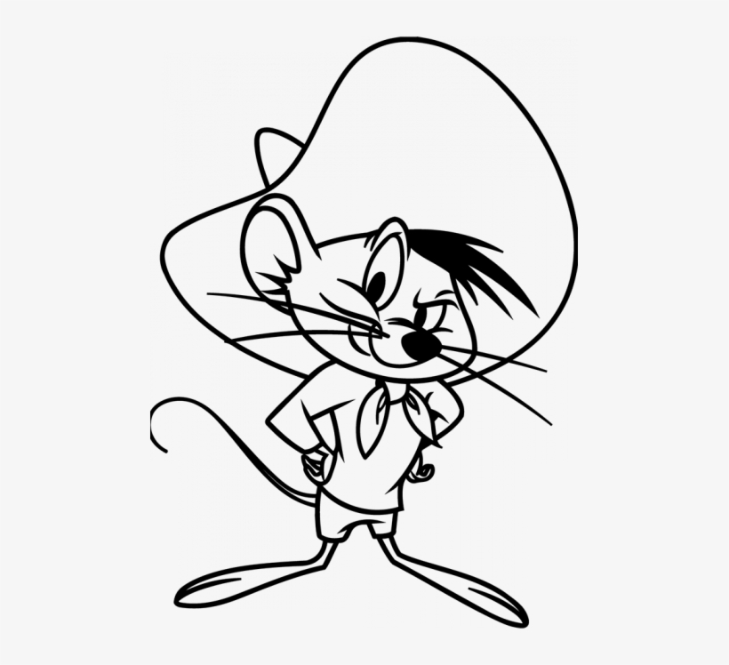 820x748 Download Free Png Looney Tones Speedy Gonzales Warning Coloring