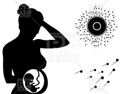 Silhouette Of Pregnant Woman And Sperm Vector Image Of People 400x308 Silhouette Of Pregnant Woman And Sperm Vector Image Of People
