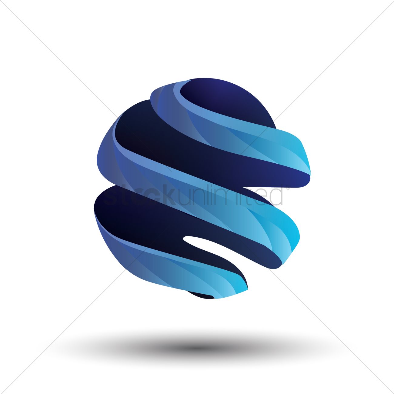 1300x1300 Abstract Spherical Logo Vector Image