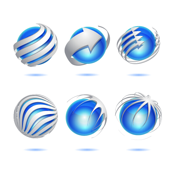 571x584 Blue Spherical Logos Vectors Free Download