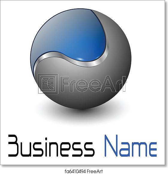 561x581 Free Art Print Of Logo Metallic Sphere Logo Glossy Metallic