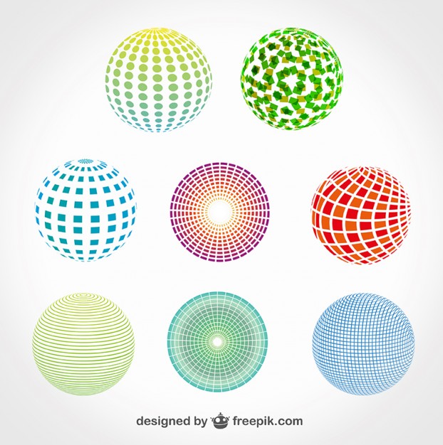 622x626 Sphere Logos Set Vector Free Download
