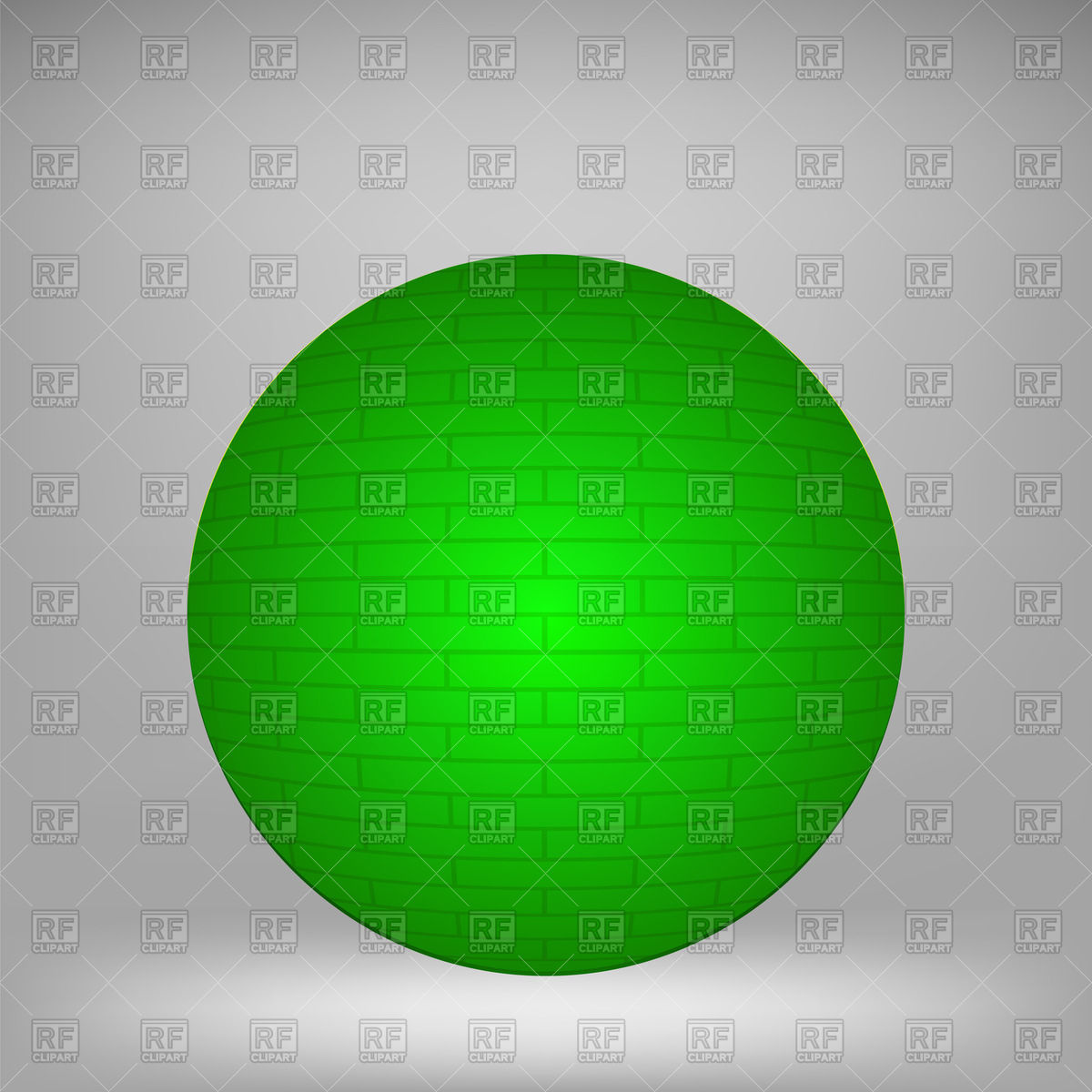 1200x1200 Green Brick Sphere On Grey Background Vector Image Of Backgrounds