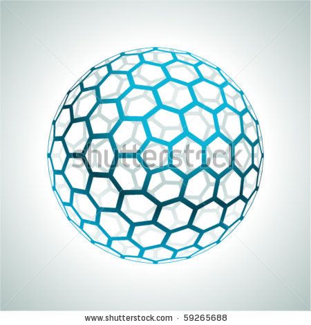 450x470 Abstract Hexagonal Sphere Vector Background