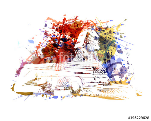 500x400 Vector Color Illustration Of A Sphinx Stock Image And Royalty